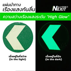 แผ่นกันลื่นเรืองแสง Nexit ขนาด 9 ซม. สว่างระดับ High Glow กันน้ำ สติ๊กเกอร์กันลื่น สติ๊กเกอร์ติดพื้น