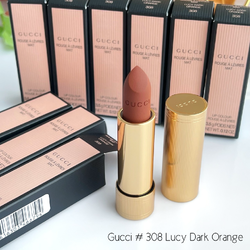 ลิปสติก Gucci Rouge a Levres Mat Lip Colour 3.5g # 308 Lucy Dark Orange