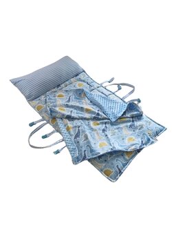 ที่นอนอนุบาล ที่นอนพกพา รุ่น cozy ซักทั้งชิ้น หมอนยาวเย็บติดตัวที่นอน