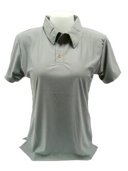 เสื้อโปโลชาย เสื้อโปโลหญิง ลายข้าวหลามตัด สีเทา เอกลักษณ์ที่ไม่เหมือนใคร ลดล้างสต๊อก