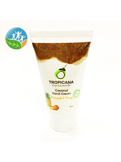 [ทรอปิคานา] โคโคนัท ออยด์ แฮนด์ครีม กลิ่นสับปะรดและมะม่วง 50g.