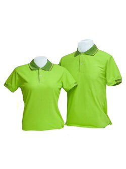เสื้อโปโล สีเขียวนีออน ราคาส่ง คละไซส์
