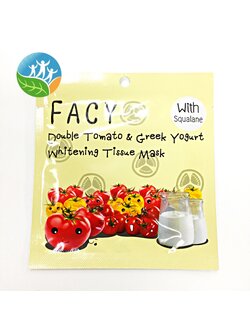 [FACY] เฟซี่ ดับเบิ้ล โทมาโท้ แอนด์ กรีก โยเกิร์ต ไวเทนนิ่ง ทิชชู่มาส์ก 21g.