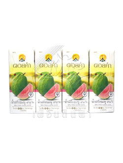 E69 ดอยคำ น้ำฝรั่งชมพู ๙๘% พร้อมดื่ม 200ml. (แพ็ค4กล่อง)"เจ"