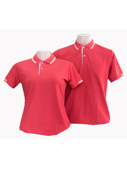 เสื้อโปโลสีพีช เสื้อโปโลสีโอรส ราคาส่ง