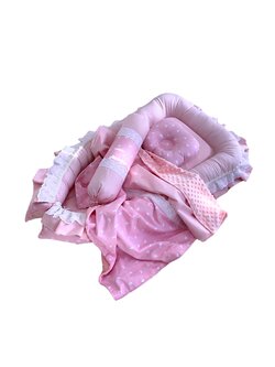 Babynest ที่นอนเด็กอ่อนครบชุด ปักชื่อฟรีที่ผ้าห่ม