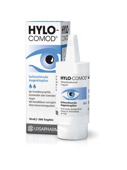 HYLO-COMOD Lubricating eyes drops น้ำตาเทียมไร้สารกันเสีย 10ml. (300หยด)