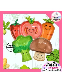ลูกโป่งผัก (ส่งเร็วจากกรุงเทพ) ลูกโป่งแคร์รอต ลูกโป่งมะเขือเทศ ลูกโป่งบร็อคโคลี่ ลูกโป่งเห็ด ลูกโป่งพริก