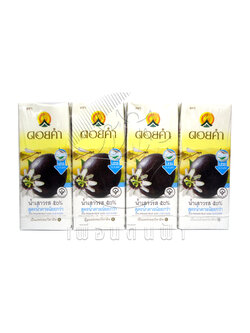 E66 ดอยคำ น้ำเสาวรส ๕๐% สูตรน้ำตาลน้อย 200ml. (แพ็ค4กล่อง)"เจ"