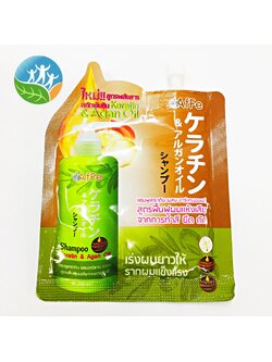 [กระต่ายน้อยชมจันทร์] AfFe แชมพูเคราติน&อาร์แกน เร่งผมยาว 30ml.