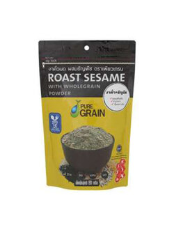 [เพียวเกรน] งาคั่วบด ผสมธัญพืช 80g."เจ"