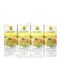 E54 ดอยคำ น้ำมะขามป้อมและน้ำบ๊วยรวม ๔๒% ผสมน้ำผึ้ง 200ml. (แพ็ค4กล่อง) "เจ"