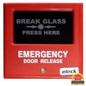 Emergency Break Glass ยี่ห้อ elock รุ่น EL-EB4R (สีแดง)