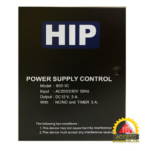 Power Supply 12Vdc 3A. ยี่ห้อ HIP รุ่น 902-3C