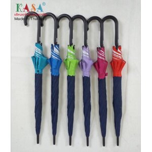 ร่มตอนเดียว ขนาด 24 นิ้ว ผ้ากันUV โครงไฟเบอร์ เปิดออโต้ ผลิตในไทย