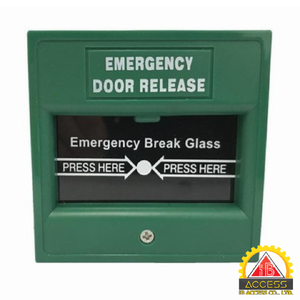 Emergency Break Glass สำหรับระบบ Access Control (สีเขียว)