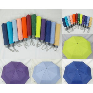 ร่มพับ 3 ตอน ผ้ากันUV โครงเหล็กสีดำ 8 ซี่ ด้ามพลาสติก ปลอกผ้า(รับสรีนโลโก้)