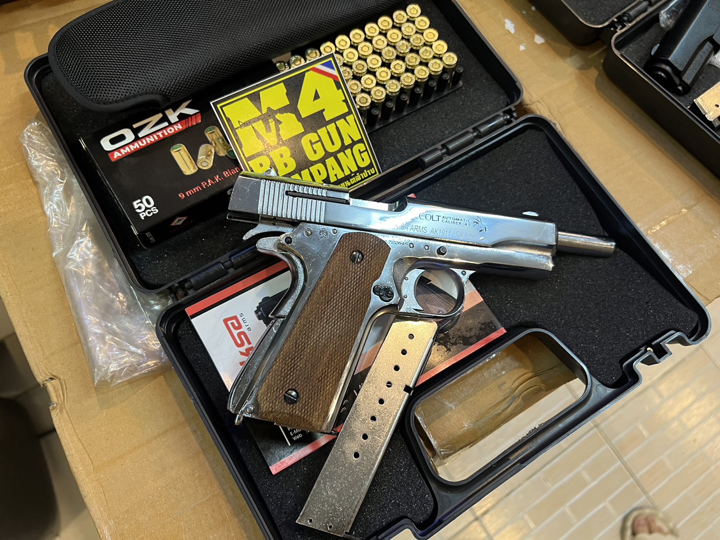 AKSA COLT 1911 ลาย Series 70 สีเงินเงา