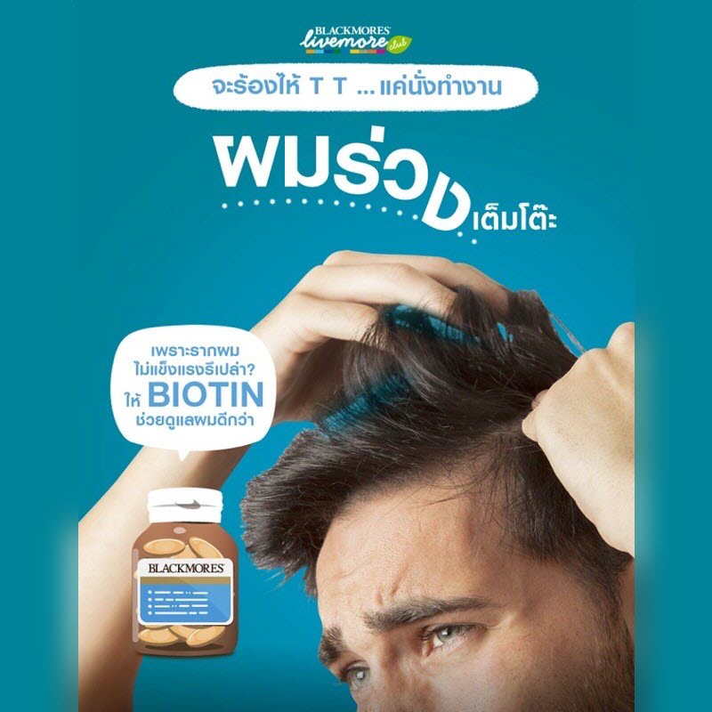 BLACKMORES BIOTIN H+ 60 TAB บำรุงเส้นผมและผิว