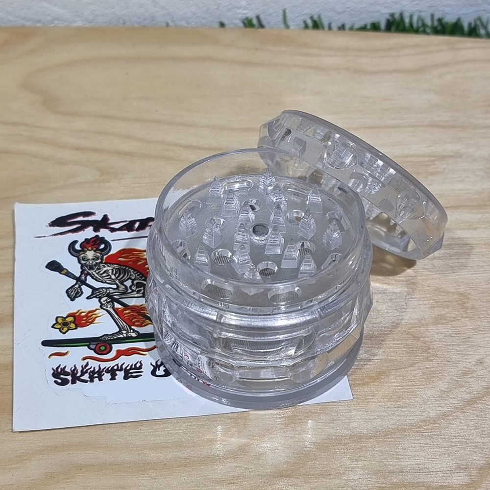 [1002] Plastic Grinder ขนาด 63mm 2 3ชั้น บดเก็บ ที่บดสมุนไพร เครื่องบดสมุนไพร บดกาแฟ ไกเดอร์บด