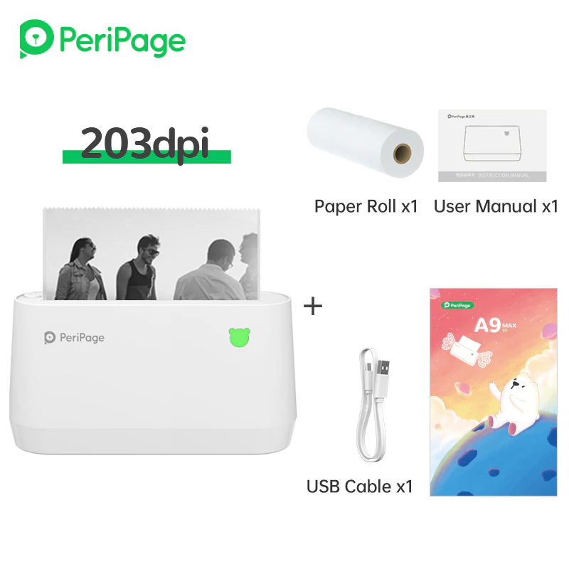 เครื่องปริ้นที่อยู่ TIKTOK LAZADA SHOPEE Kerry ,J&T ,Best ,Flash รุ่น Peripage A9 MAX