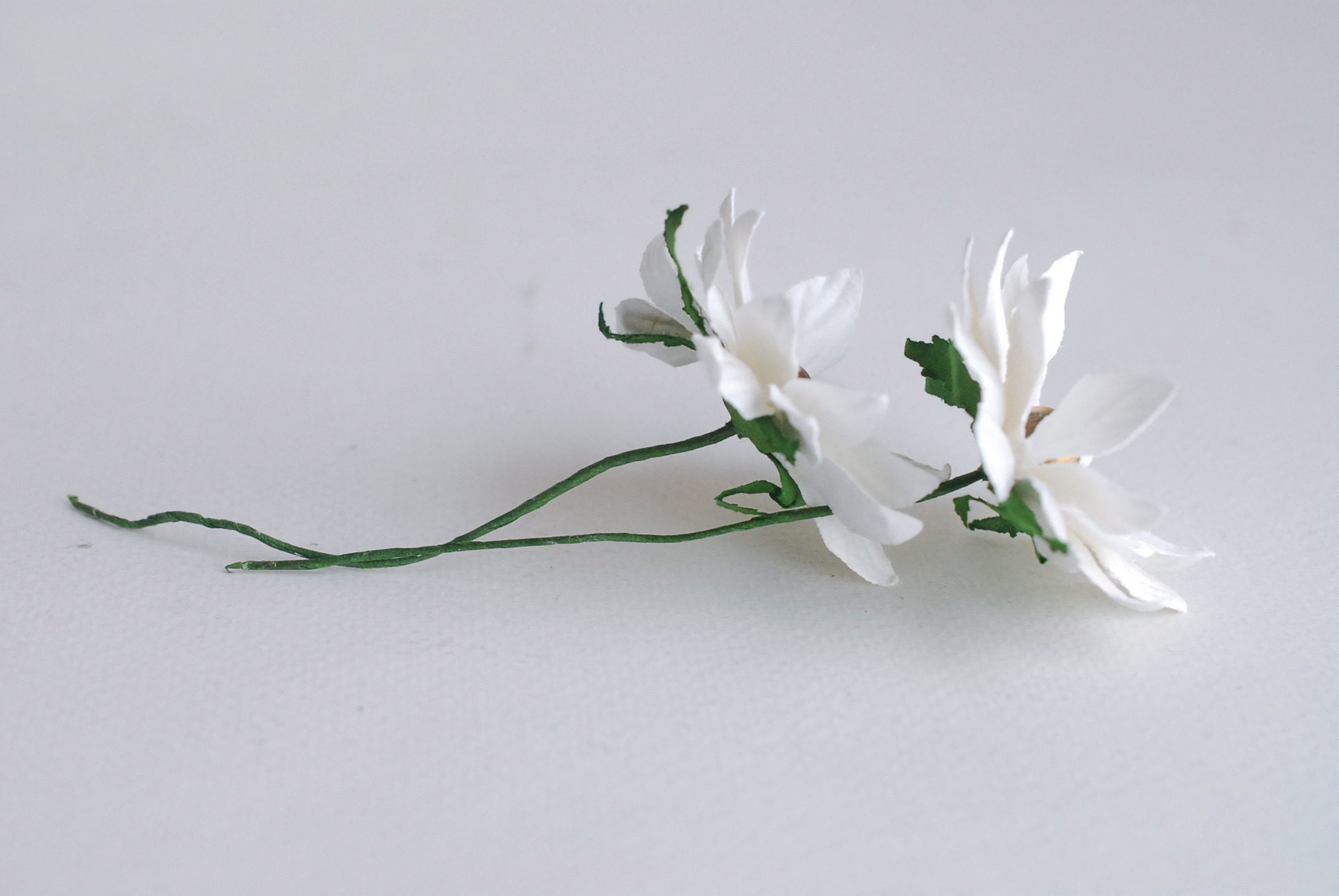 ดอกไม้กระดาษสา ดอกไม้ประดิษฐ์จากกระดาษสา ดอกเดซี่ เกสรสีทอง ดอกไม้กระดาษสาขายส่ง ดอกไม้ประดิษฐ์ ดอกไม้ทำข้อมือเพื่อนเจ้าสาว ดอก daisy ขนาด 5cm. จำนวน 25 ดอก สีขาว Paper Flower, 25 Daisy Flowers, ivory color, size 5 cm., golden pollen.