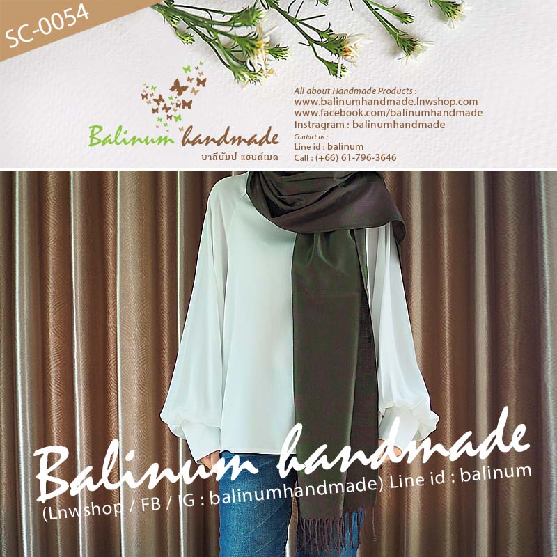 ผ้าพันคอพาสมีน่า 100% ผ้ามีน้ำหนัก เนื้อผ้านุ่ม ลื่น ให้ความอบอุ่น รู้สึกสบาย สามารถนำมาพันคอหรือคลุมไหล่ก็ได้ (ใช้ได้ทั้งผู้หญิงและผู้ชาย) เขียว (Green)