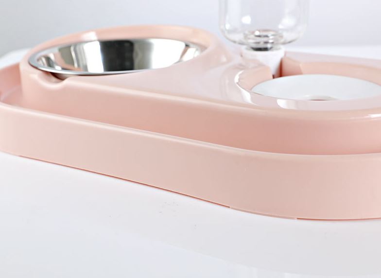 [1100] ชามให้น้ำ ให้อาหารสด สุนัข แมว ทำความสะอาดง่าย มีช่องน้ำหล่อกันมดขึ้น