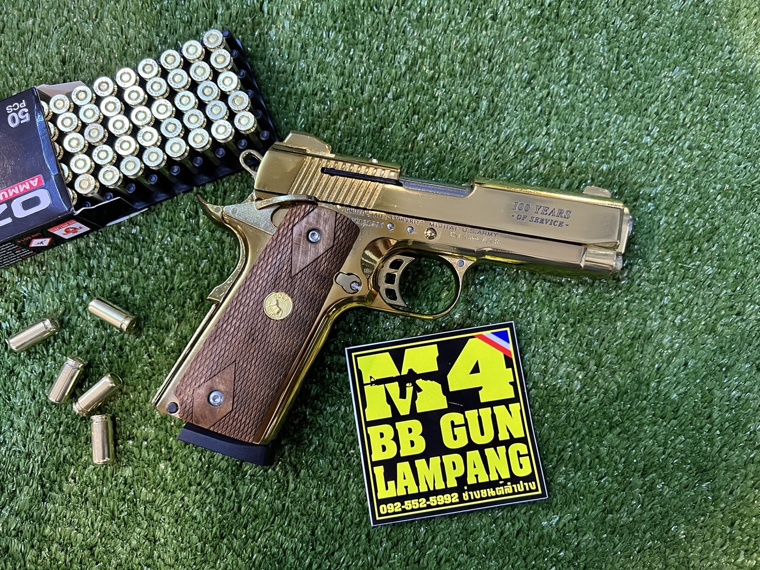 KUZEY M1911 ลาย 100 YEARS ลำกล้อง 4" ทอง