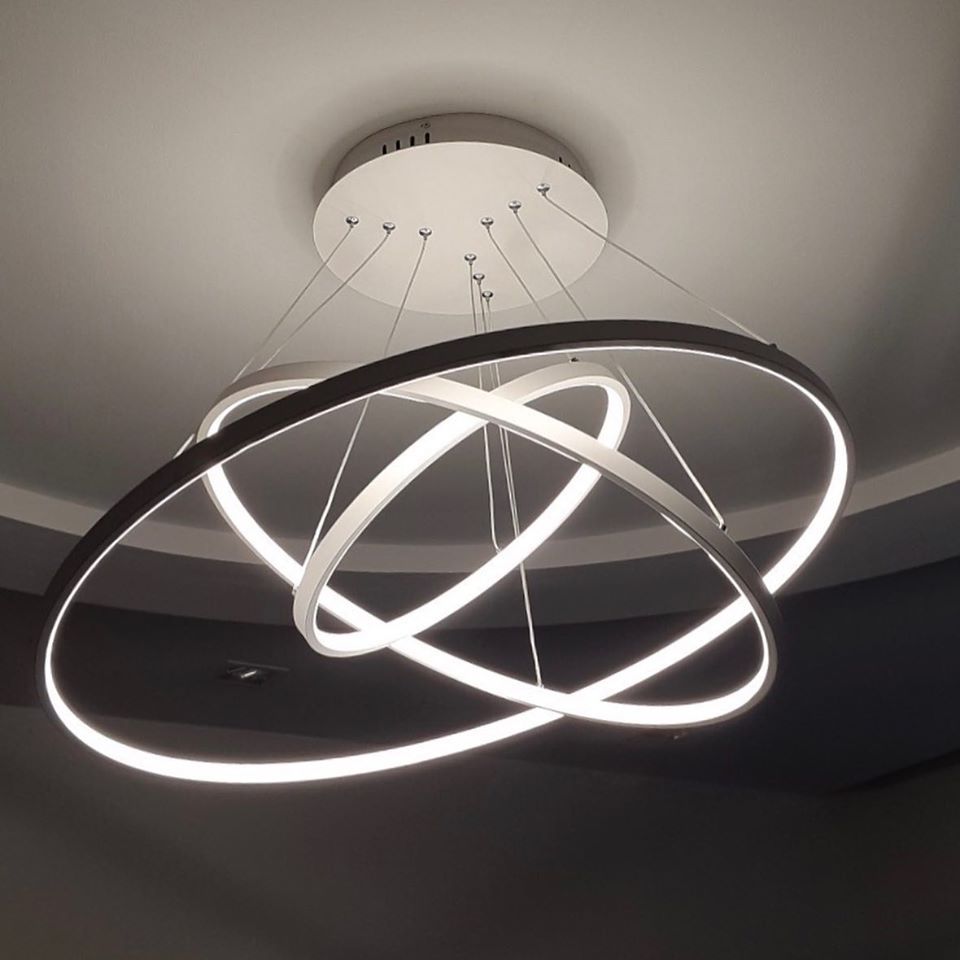 โคมไฟห้อยLED 6812-3 WH วงแหวน3ชั้น ดีไซน์ล้ำ ทันสมัย