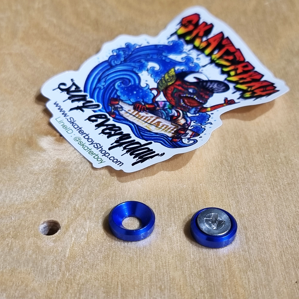 [0302] จานรองน็อตยึดทรัค สเก็ตบอร์ด กันน็อตจมกินบอร์ดไม้ ช้วยถนอมบอร์ด nut washer