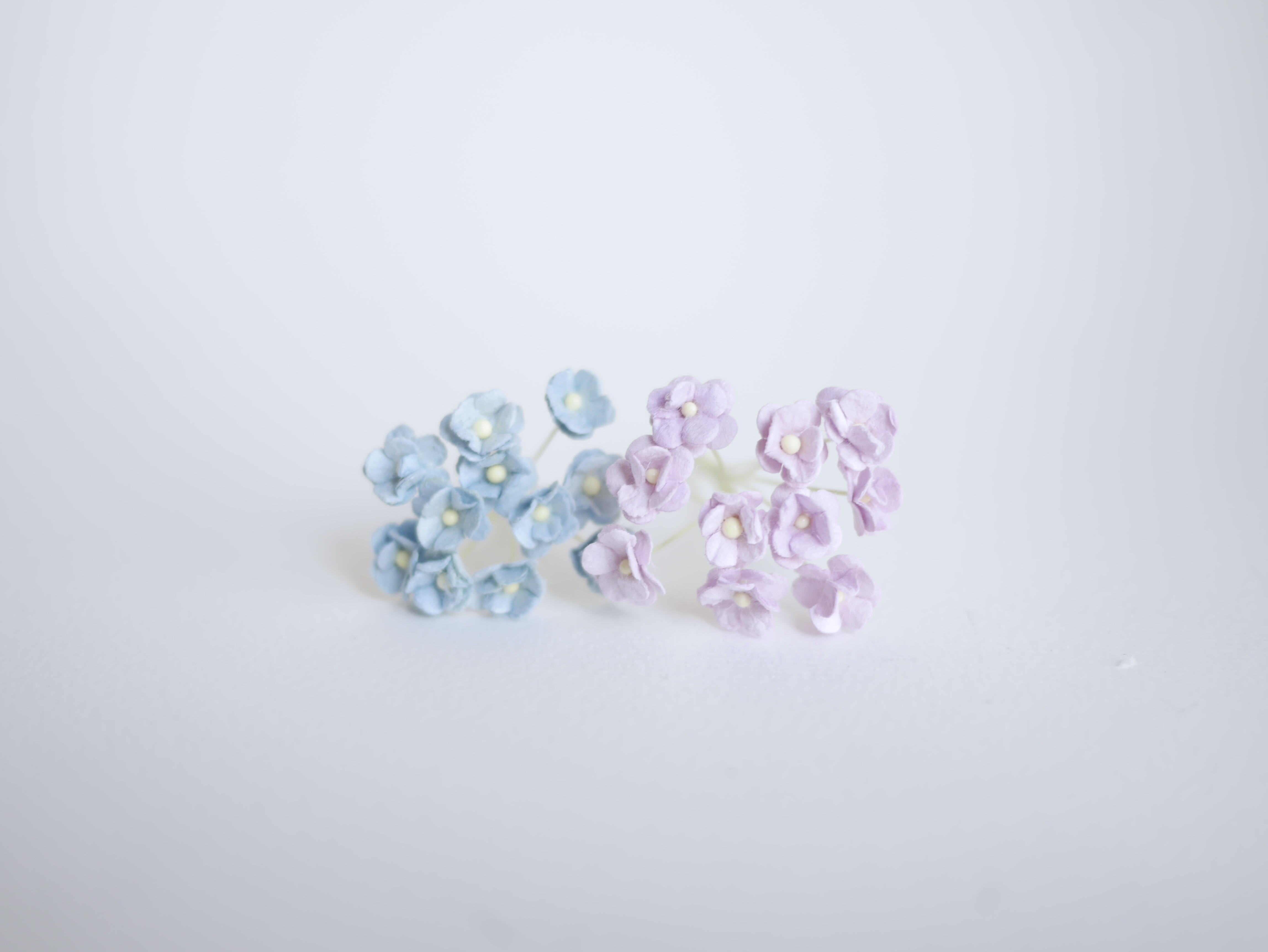 ดอกไม้กระดาษสา ดอกไม้กระดาษสาราคาส่ง ดอกไม้กระดาษสำหรับตกแต่ง งานแต่งงาน หรือติดของชำร่วย ดอก creeping lady 100 ดอก ขนาด 0.8 cm. คละสีพาสเทล Small Paper Flower with stem, , 100 pcs., size 0.8 cm., creeping flowers 2 layers, pastel mixed rainbow color.