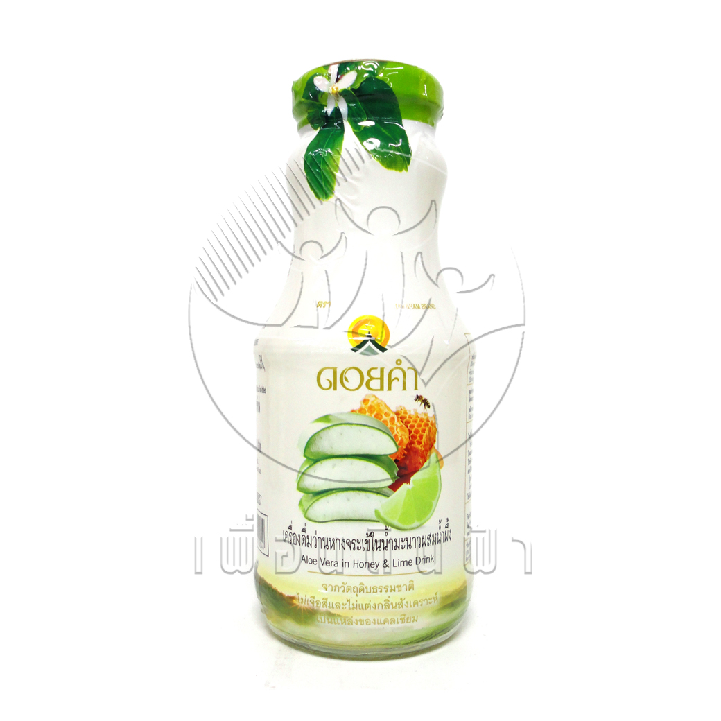 V02 ดอยคำ เครื่องดื่มว่านหางจระเข้ในน้ำมะนาวผสมน้ำผึ้ง (ขวดแก้ว) 250ml.