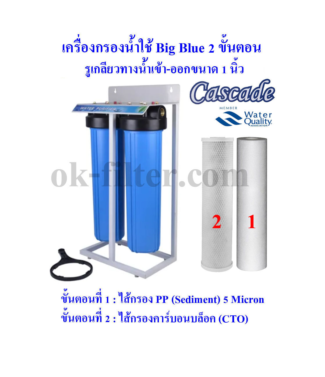 เครื่องกรองน้ำใช้ Big Blue 2 ขั้นตอน Cascade (รวมค่าขนส่ง NIM EXPRESS)