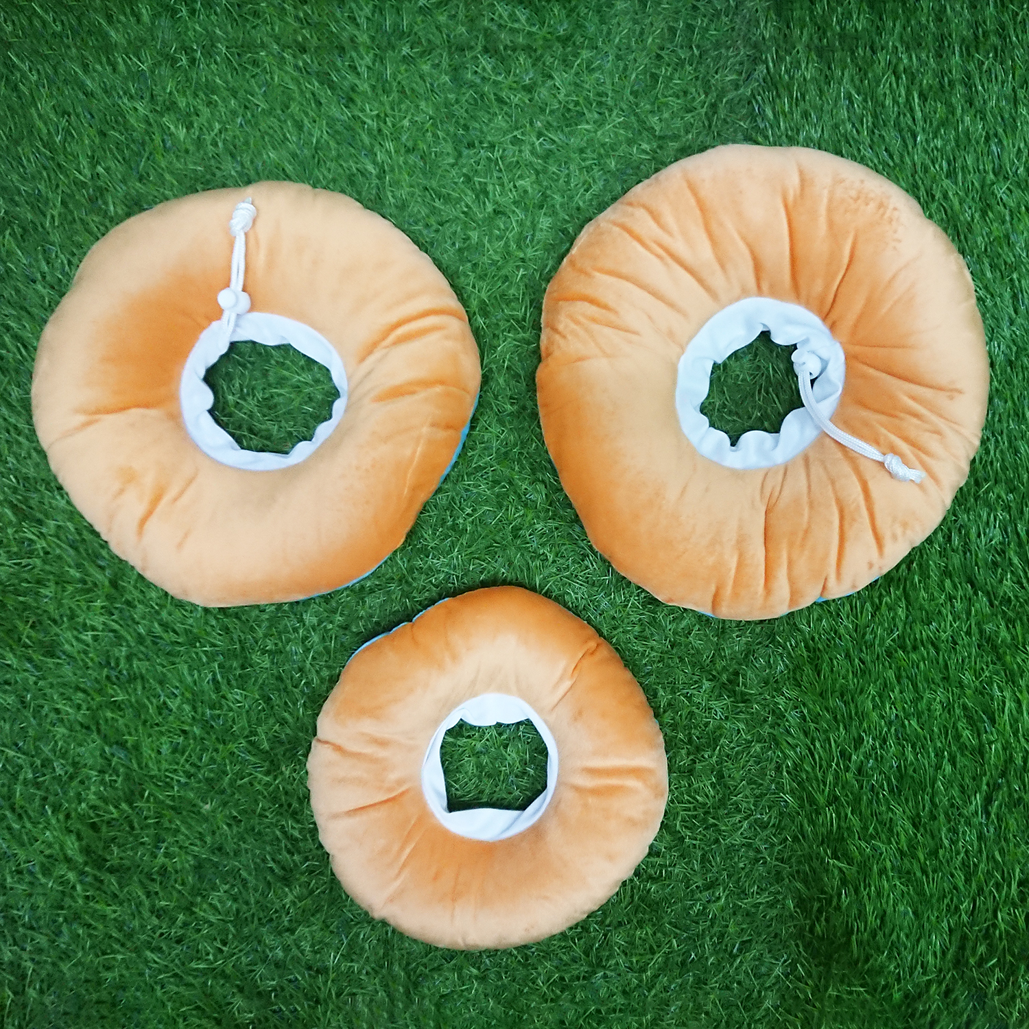 [1100] ปลอกคอ collar หมา แมว กันแมวเลียแผล นิ่ม ใส่สบาย ลายโดนัท