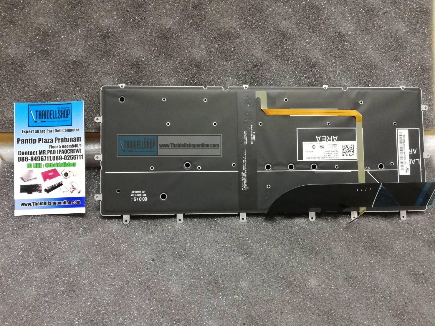 Keyboard Dell XPS 13 9350 9360 Thai/Eng มีไฟ Part 9XJK2 ของแท้จากศูนย์ Dell