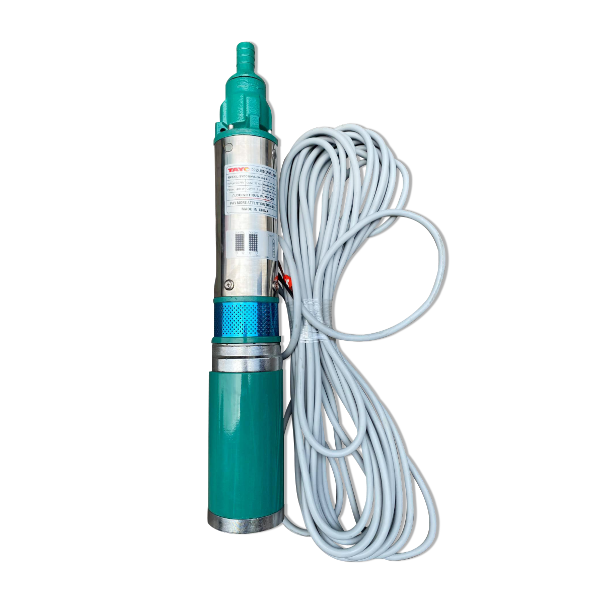 Solar Pump Submersible โซลาร์ปั๊ม ขนาด 2m3/h 30M 24VDC 400W