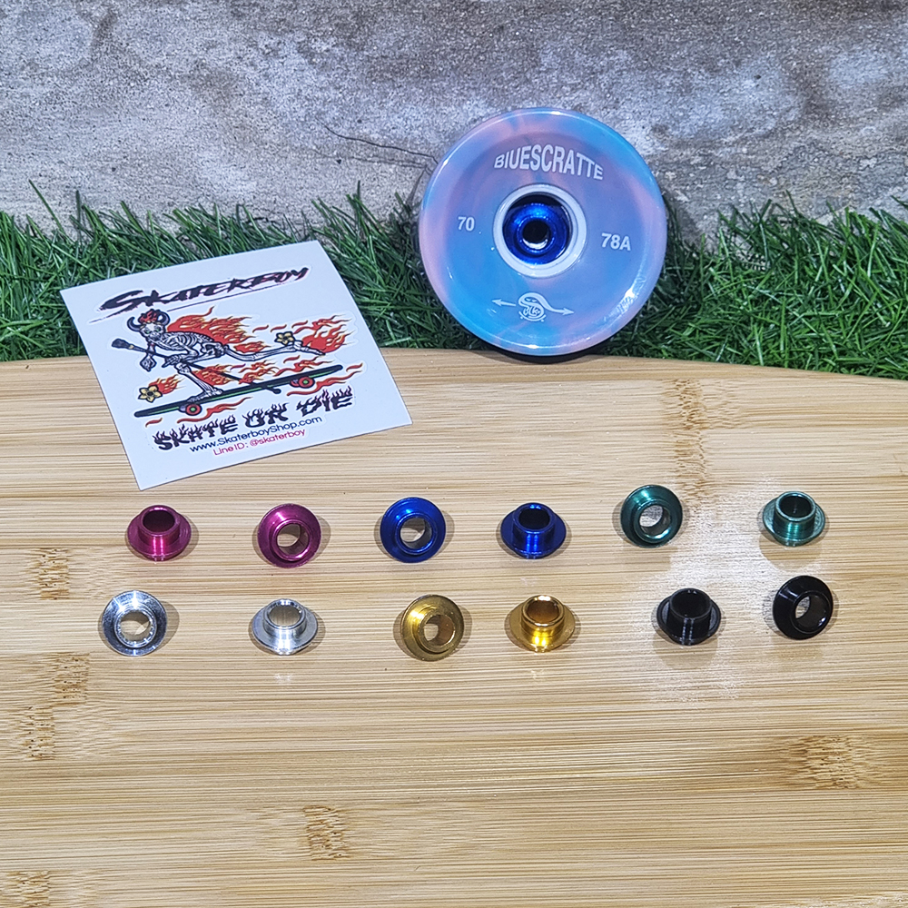 [0318] UFO Spacer ลดช่องว่าระหว่างลูกปืนภายในล้อสเก็ตบอร์ด สูง17mm ช้วยถนอมแกนล้อ