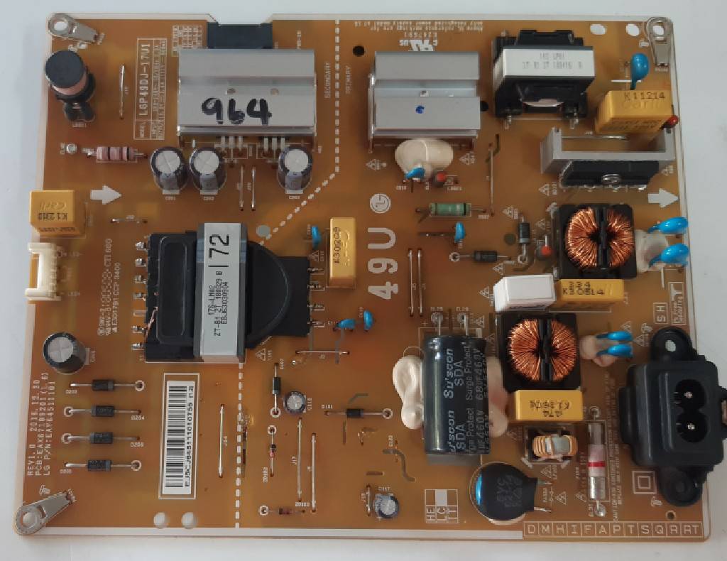 อันที่ 964 LG 49UJ632T ซัฟฟลาย EAX67189201 EAY64511101 ดีเทสแล้ว
