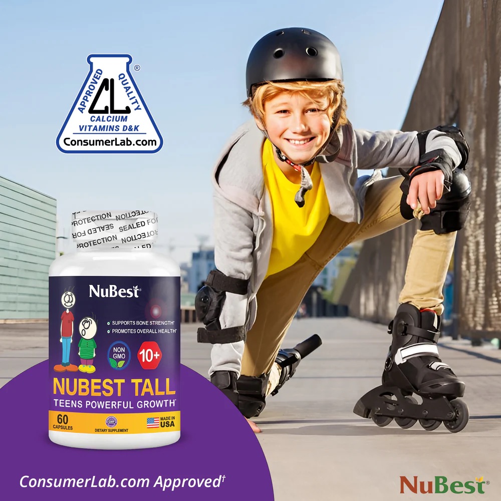 NuBest Tall 10+, Powerful Growth for Kids & Teens (10+), Milk Drinkers, 60 Capsules 0 กก.