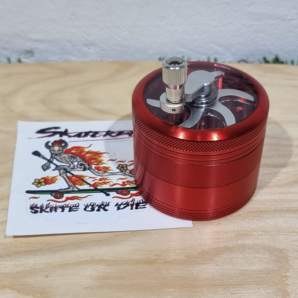[1002] Aluminum Grinder ขนาด 63mm 3ชั้น มือหมุน ที่บดสมุนไพร เครื่องบดสมุนไพร บดกาแฟ ไกเดอร์บด