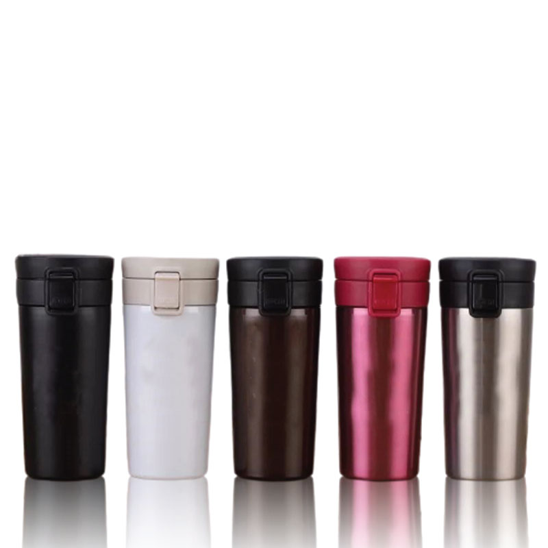 แก้วน้ำสุญญากาศ กดเปิดฝา 350, 500 ml