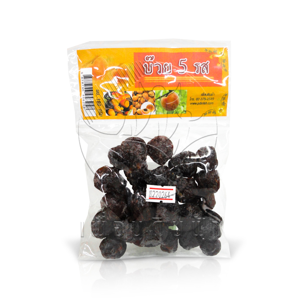 [บ้านรุ้งกินน้ำ] บ๊วย5รส 180g."เจ"