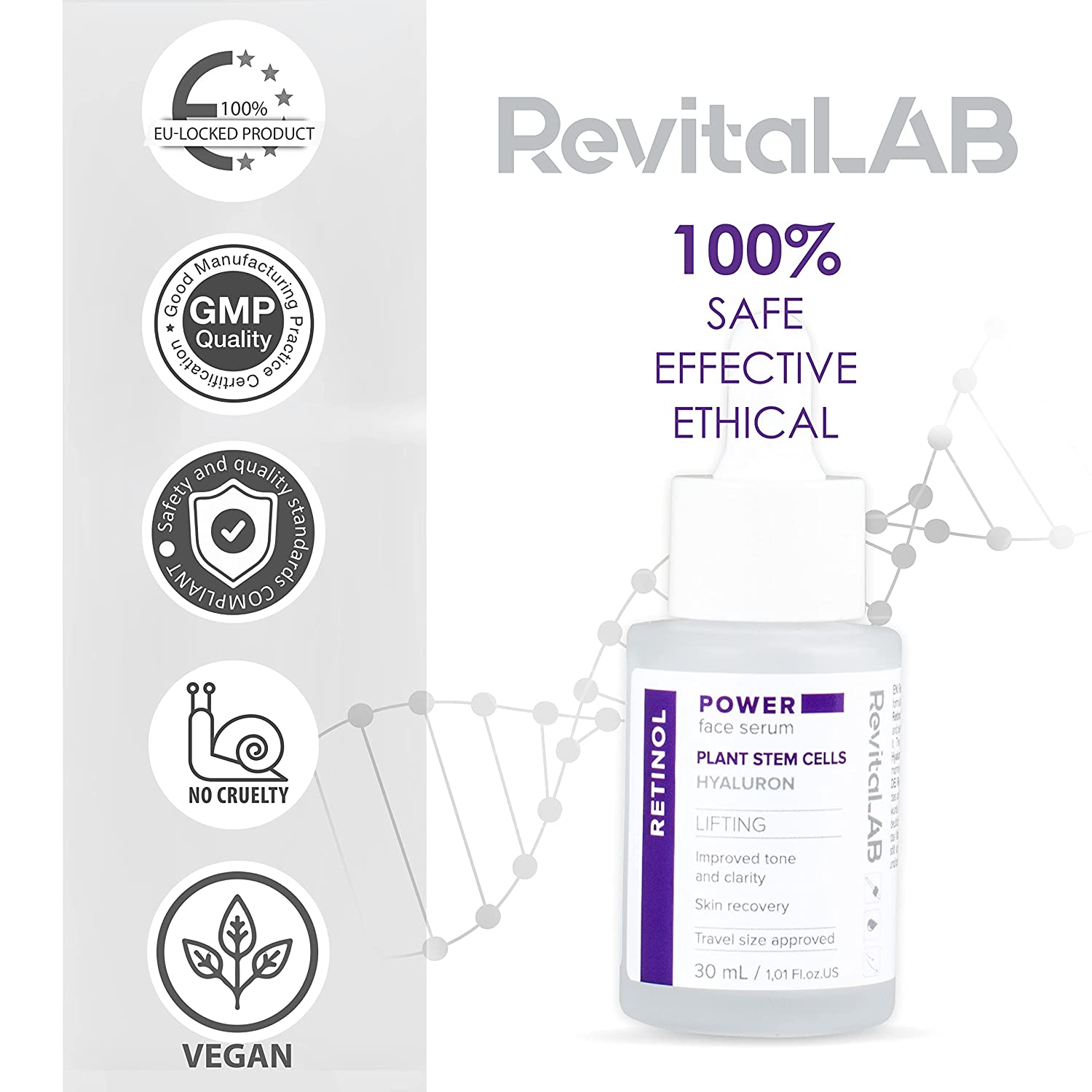 RevitaLAB Power Face Serum with Retinol, Plant Stem Cells and Hyaluron 30ml 0 กก.