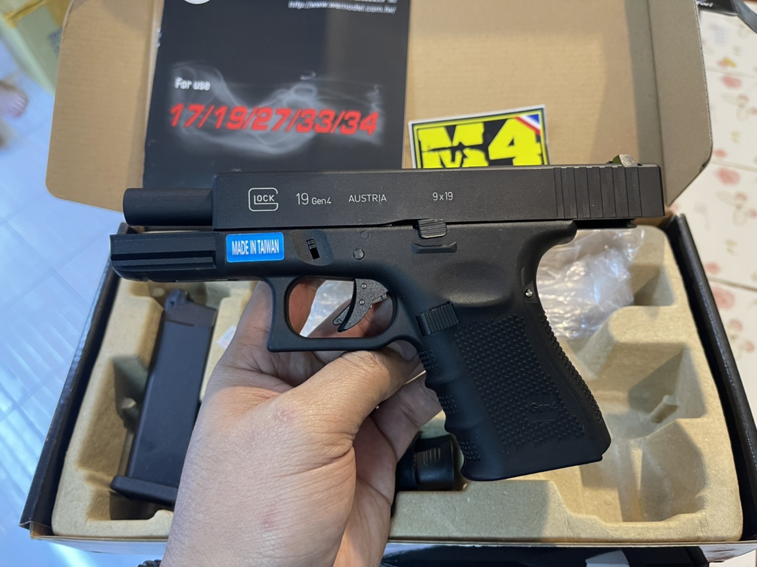 WE Glock19 Gen4 – สีดำ