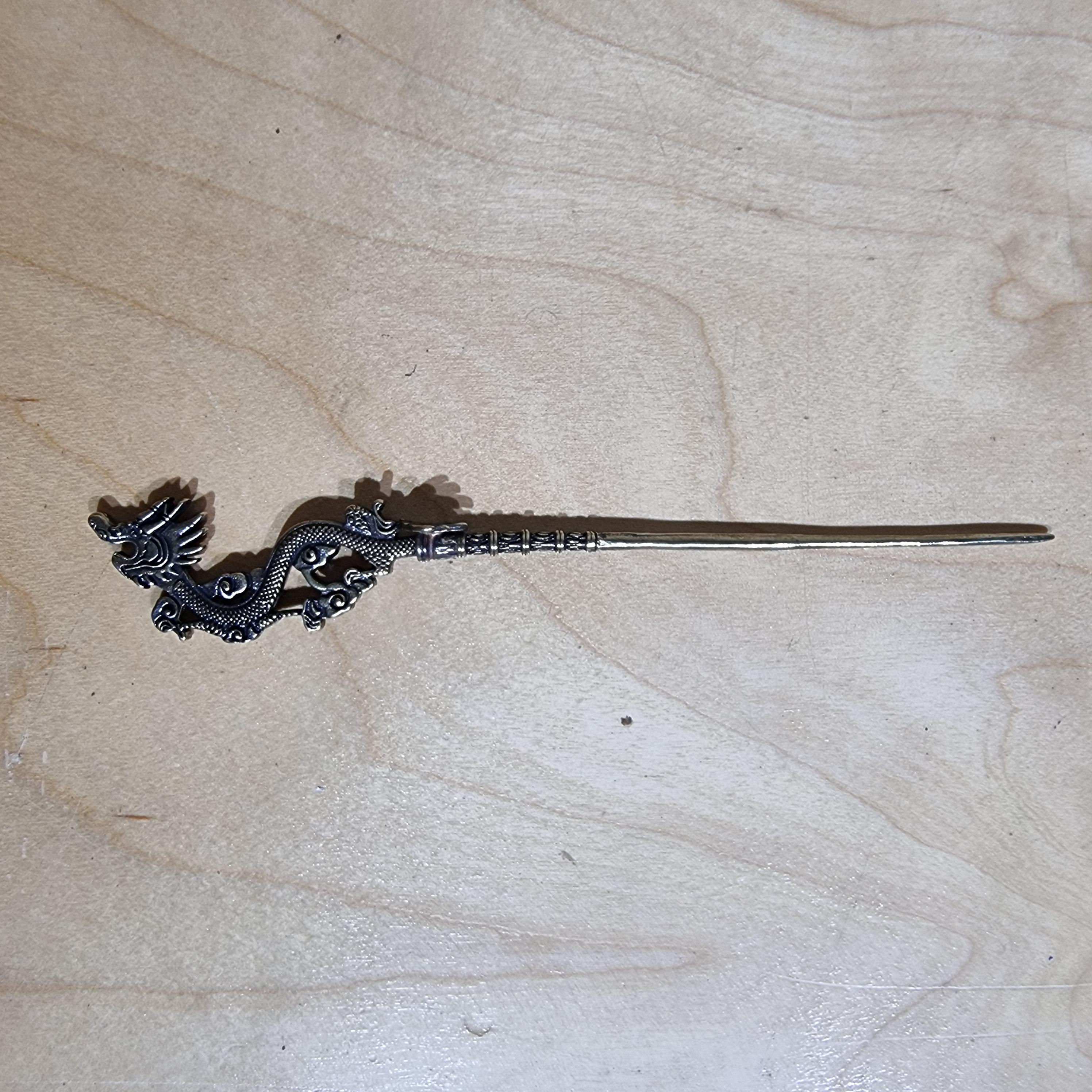 [1007] ไม้แยงทองเหลือง 12cm ลาย Vintage เข็มเกลียว cigar pass accessories smoking set