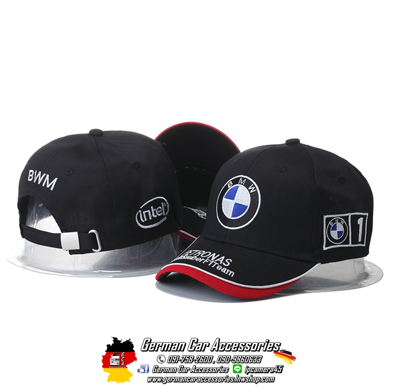 หมวก BMW สีดำ-แดง