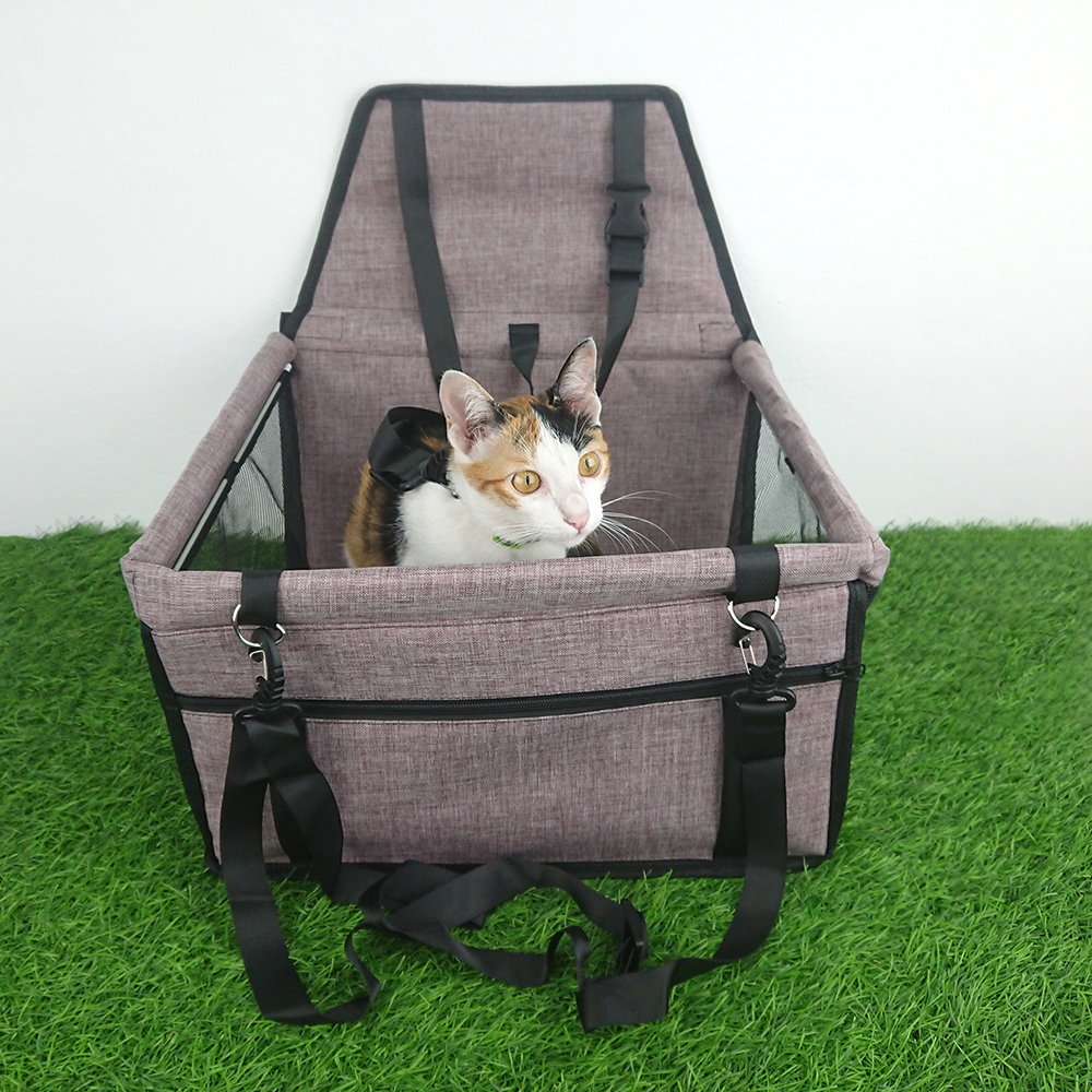 [1100] Pet car seat เบาะนั้งบนรถสำหรับ สุนัข แมว กันขนร่วง รอยข่วย รถเปื้อน