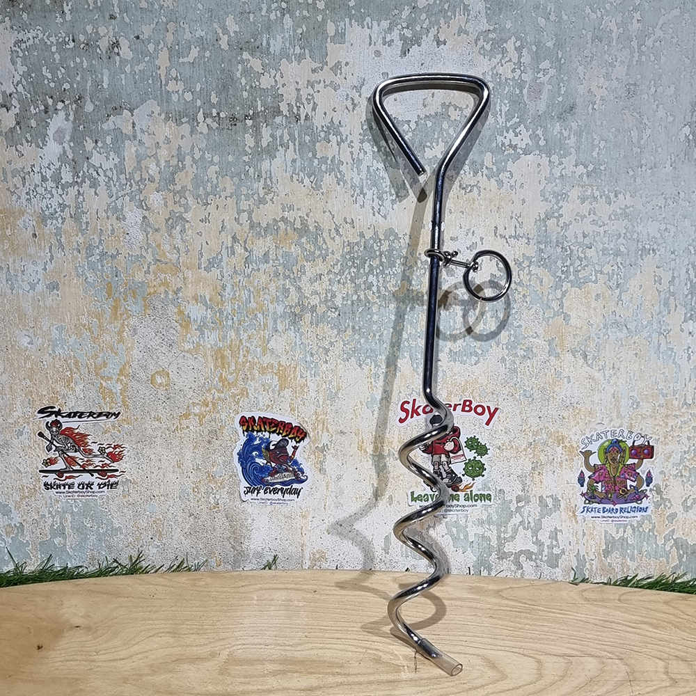 [1200] สมอบก ปักพื้นดิน ผูก จูง สัตว์เลี้ยง สุนัข แมว หมุนได้ 360องศา ตั้งแคมป์ สวนสาธารณะ สนามหญ้า