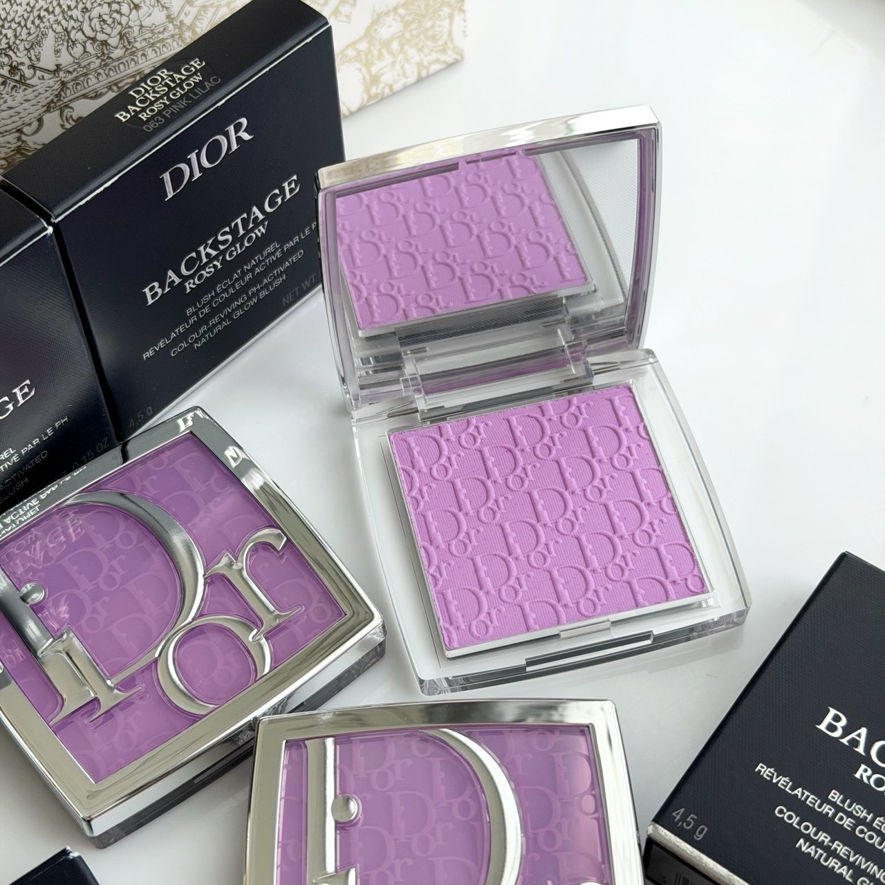 New !! Dior Backstage Rosy Glow Blush 4.5 g # 063 Pink Lilac